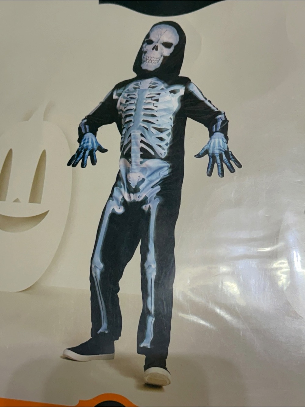 Hyde & EEK! Boutique Kids X-Ray Skeleton Halloween Costume Size Large 10-12 NWT - Picture 3 of 8